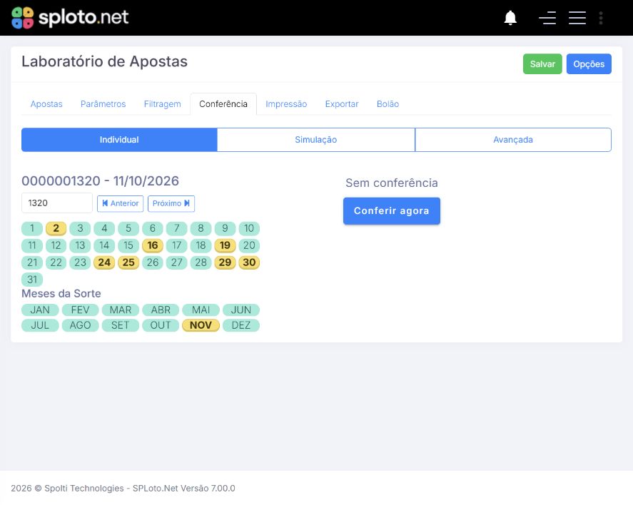 Conferência de resultados do Dia de Sorte