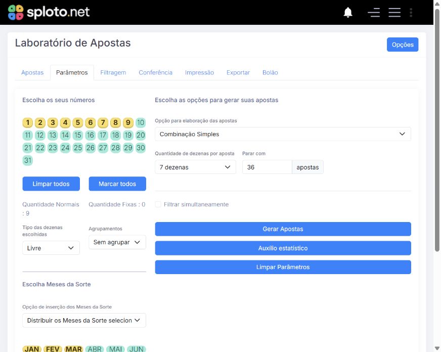 Escolha das dezenas do Dia de Sorte