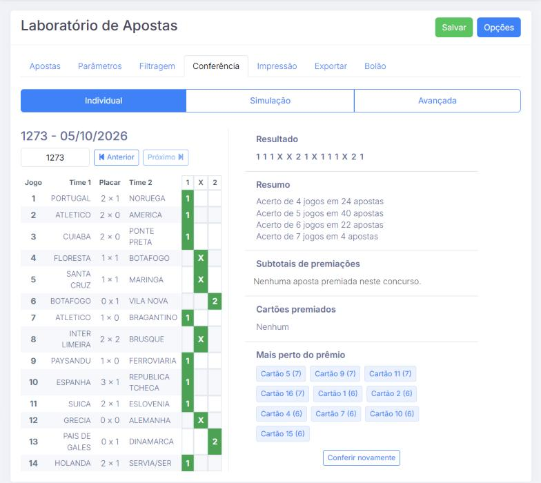 Conferência de resultados