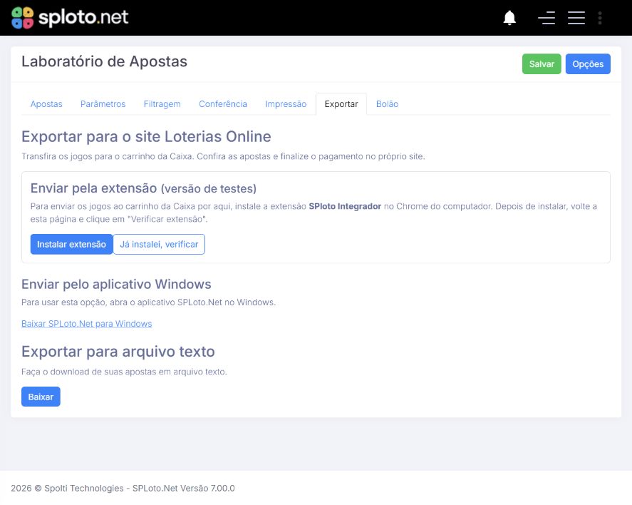 Aba Exportar