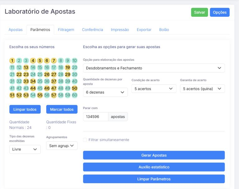 Escolha das dezenas