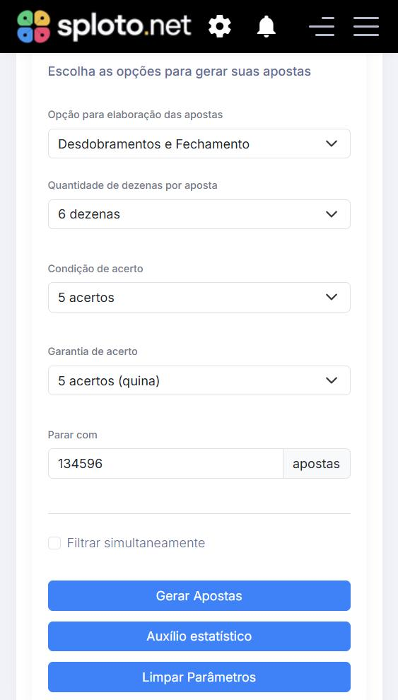 Condição e garantia de acerto do desdobramento