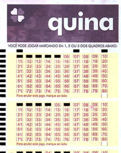 Volante da Quina gerado pelo SPLoto.Net
