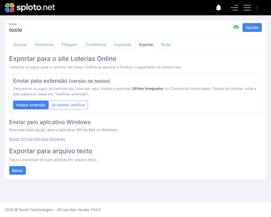 Aba Exportar
